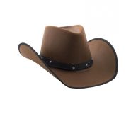 Cowboy kalap - Barna szegecselt - felnőtt