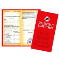   50. Születésnapi bizonyítvány - 50. Születésnapi ajándék