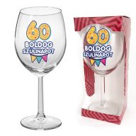   Borospohár - 60. Boldog Szülinapot - Ajándék 60. Szülinapra - Vidám Szülinapi Ajándék