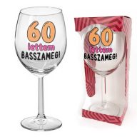   Borospohár - 60 lettem basszameg - Ajándék 60. Szülinapra