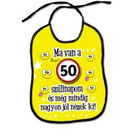   Előke 26 cm x 32,5 cm - Ma van a 50. szülinapom – Születésnapi Ajándék