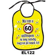   Előke 26 cm x 32,5 cm - Ma van a 60. szülinapom – Születésnapi Ajándék