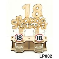 Pálinkás Pohár Szett - Boldog 18. Szülinapot 2db 5cl