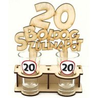 Pálinkás Pohár Szett - Boldog 20. Szülinapot 2db 5cl
