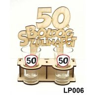 Pálinkás Pohár Szett - Boldog 50. Szülinapot 2db 5cl