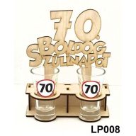 Pálinkás Pohár Szett - Boldog 70. Szülinapot 2db 5cl