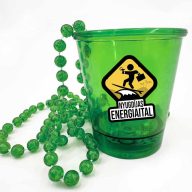   Nyugdíjas Energiaital - Zöld színű - Nyakba Akasztható Felespohár, LED világítással - Vicces Nyugdíjas Ajándék - Party Pohár - Party Kellék