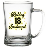   Söröskorsó - 500 ml - Boldog 18. Szülinapot - Ajándék 18. Szülinapra