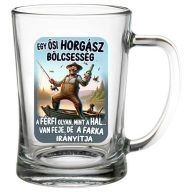   Egy ősi horgász bölcsesség - Söröskorsó - 500 ml - Vicces Ajándék Horgásznak