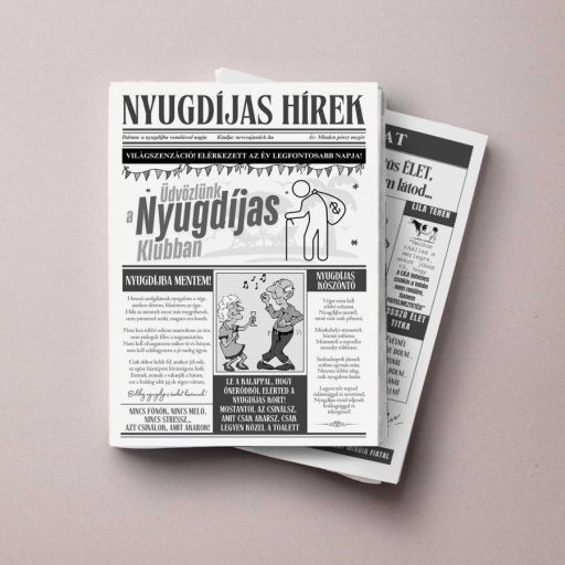 Vicces Újság - Vicces Nyugdíjas Búcsúztató Újság - Nyugdíjba Vonulásra Ajándék