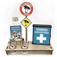   Vicces Elsősegély Dobozos Pálinkás Szett - Nyugdíjas lettem végre - Ajándék Nyugdíjasnak