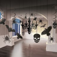   Függő Dekoráció - Halloween Csilláros Glitteres Szett - 17 Db-Os