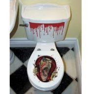 Öntapadós halloween WC-dekoráció Amscan