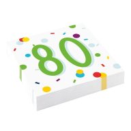 Szülinapi Szalvéta - Konfetti - 80. - 20db