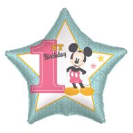 Fólia Lufi - Első Szülinapi Mickey Csillag - 46cm