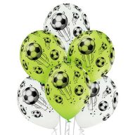 Focilabda Mintás - Football Latex (Gumi) Lufi, 23 cm, 6 db