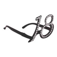Parti szemüveg - Fekete 18-as Számos Szülinapi