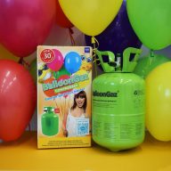   Eldobható Hélium Palack 30 db Latex Léggömb Felfújásához
