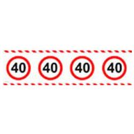   Számos Sebességkorlátozó Szülinapi Parti Szalag 40.- 15 m
