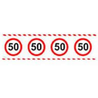   Számos Sebességkorlátozó Szülinapi Parti Szalag 50.- 15 m