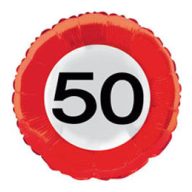   Fólia Lufi - Szülinapi Számos Sebességkorlátozó - 50 - 46 cm
