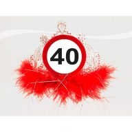 Sebességkorlátozó Számos Szülinapi Parti Tiara 40