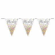   Zászló füzér - Party! - Feliratos Csillag és Pöttyös - 6 m