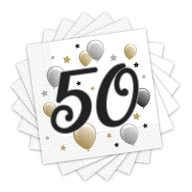 Elegáns Szülinapi Szalvéta - Számos - 50.