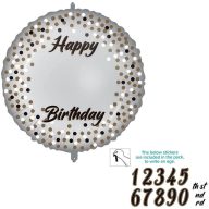   18 inch-es Számozható - Personalised Milestone Szülinapi Fólia Lufi