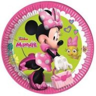 Tányér - Minnie Egér Parti - 23 cm, 8 db-os