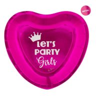   Parti Tányér Lánybúcsúra - Let's Party Girls Mintával - Pink, 8 db-os