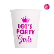   Parti Pohár Lánybúcsúra - Let's Party Girls Mintával - Pink 8 db-os