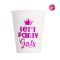Parti Pohár Lánybúcsúra - Let's Party Girls Mintával - Pink 8 db-os