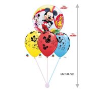   Héliumos Luficsokor - Mickey - 1 Buborék + 3 db 28cm-es gumi lufi