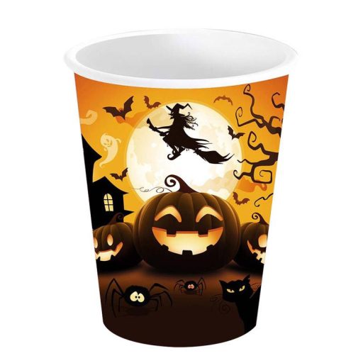 Halloween tökmintás papír parti pohár Guirca, 240 ml, 6 db