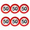 Sebességkorlátozó Szülinapi Parti Tányér - 50. 23 cm, 6 db-os