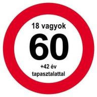   Sebességkorlátozó Szülinapi Tábla - Nem vagyok 60... - 40 cm