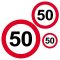 Sebességkorlátozó Szülinapi Matrica 50. 8db/Csomag