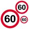 Sebességkorlátozó Szülinapi Matrica 60. 8db/csomag