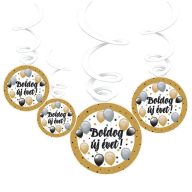   Szilveszteri Függő dekoráció - Boldog Új Évet! Elegáns - 6 db