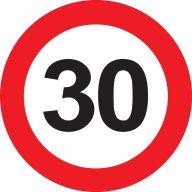 Sebességkorlátozó Szülinapi Tábla - 30-as 40 CM