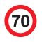 Sebességkorlátozó Szülinapi Tábla - 70-es 40 Cm