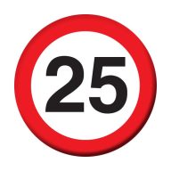 Sebességkorlátozó Szülinapi Számos Fém Kitűző 25.