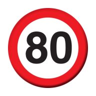 Sebességkorlátozó Szülinapi Számos Fém Kitűző 80.