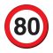 Sebességkorlátozó Szülinapi Számos Fém Kitűző 80.