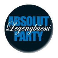   Legénybúcsú kitűző - Absolut Legénybúcsú Parti  - 5,5 cm