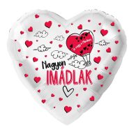   Fólia Lufi - Nagyon Imádlak - Szerelmes Szív Alakú - 46cm