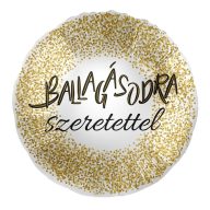   Fólia Lufi - Ballagásodra Szeretettel Arany Konfettis - 43cm