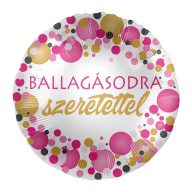   Fólia Lufi - Ballagásodra Szeretettel Rózsaszín Konfettis - 43cm