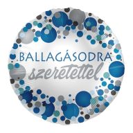   Ballagásodra Szeretettel Kék Pasztell Konfettis Parti Fólia Lufi